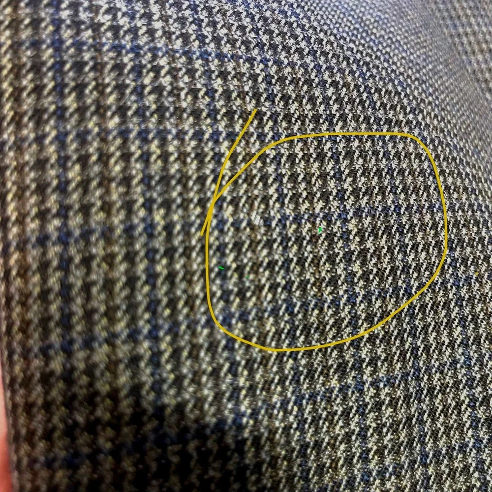 Pronto Uomo Platinum Mens 54R Wool Blazer Sport Coat Grey Blue Houndstooth *READ